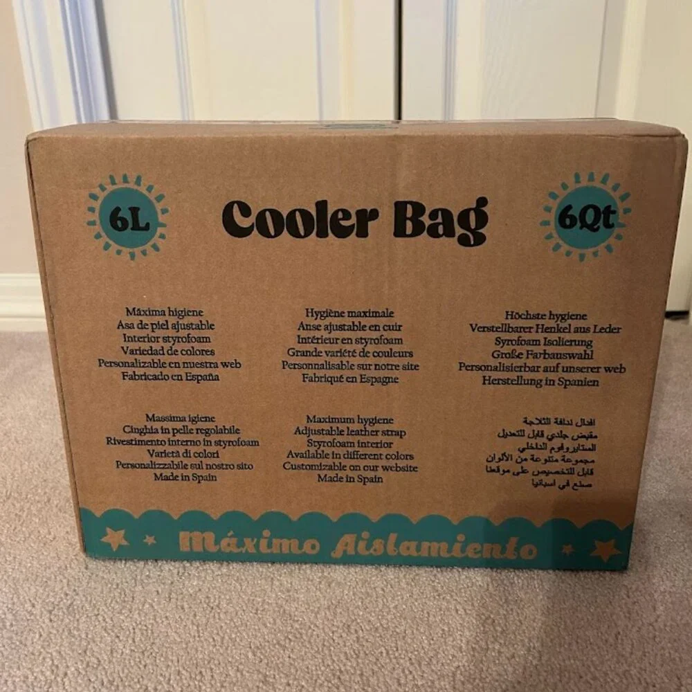 NEW Polarbox 6L Retro Cooler Bag - Mallow Purple & Yellow - NIB - Picture 4 of 5